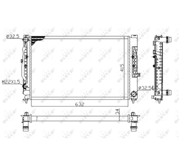 Chladič, chlazení motoru NRF 539504A