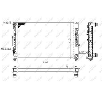 Chladič, chlazení motoru NRF 539504A