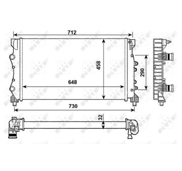 Chladič, chlazení motoru NRF 53990