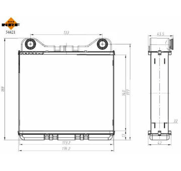 Výměník tepla, vnitřní vytápění NRF 54421