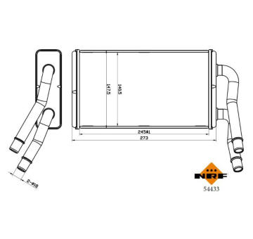 Výměník tepla, vnitřní vytápění NRF 54433
