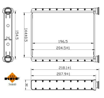 Výměník tepla, vnitřní vytápění NRF 54440