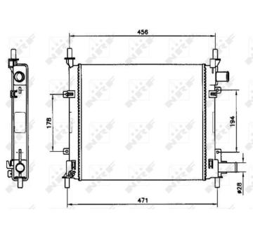 Chladič, chlazení motoru NRF 54601