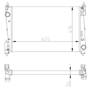 Chladič, chlazení motoru NRF 54752A