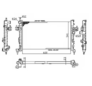 Chladič, chlazení motoru NRF 54753A