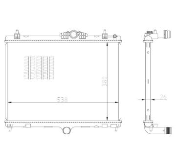 Chladič, chlazení motoru NRF 550027