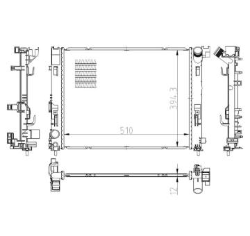 Chladič, chlazení motoru NRF 550038