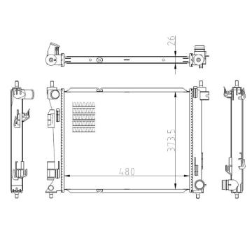 Chladič, chlazení motoru NRF 550039