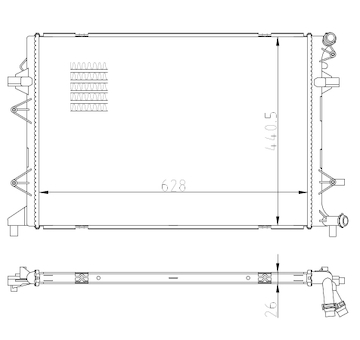 Chladič, chlazení motoru NRF 550089