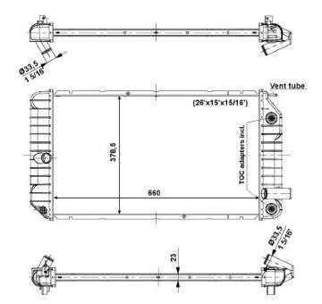 Chladič, chlazení motoru NRF 56007