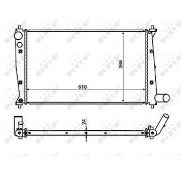 Chladič, chlazení motoru NRF 56102