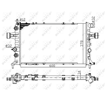 Chladič, chlazení motoru NRF 58178A