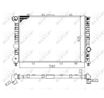 Chladič, chlazení motoru NRF 58202A