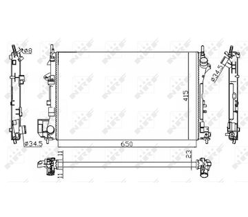 Chladič, chlazení motoru NRF 58203A