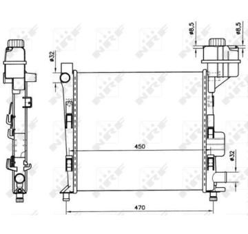 Chladič, chlazení motoru NRF 58252