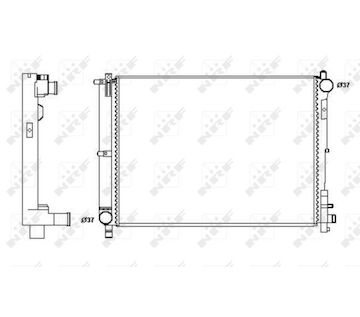 Chladič, chlazení motoru NRF 58263A