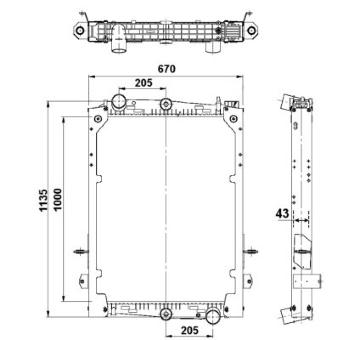 Chladič, chlazení motoru NRF 58280