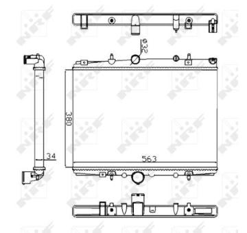 Chladič, chlazení motoru NRF 58303A