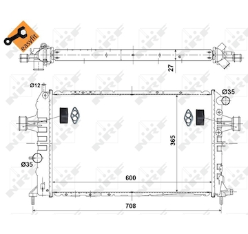 Chladič, chlazení motoru NRF 58344