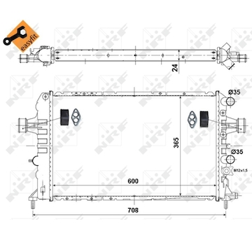 Chladič, chlazení motoru NRF 58355