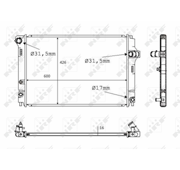 Chladič, chlazení motoru NRF 58382