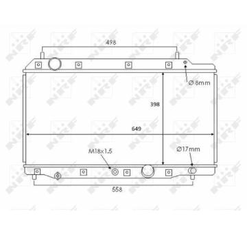 Chladič, chlazení motoru NRF 58383