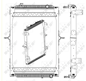 Chladič, chlazení motoru NRF 58404X