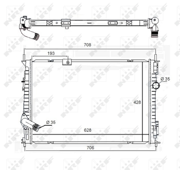 Chladič, chlazení motoru NRF 58455A