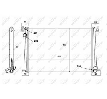 Chladič, chlazení motoru NRF 58472