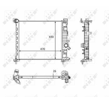 Chladič, chlazení motoru NRF 58473