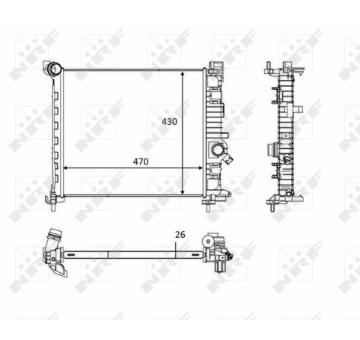 Chladič, chlazení motoru NRF 58473