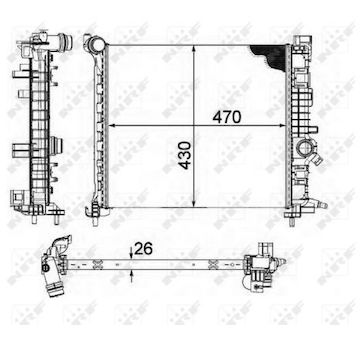 Chladič, chlazení motoru NRF 58476