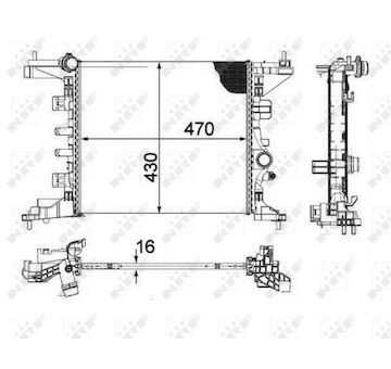 Chladič, chlazení motoru NRF 58477