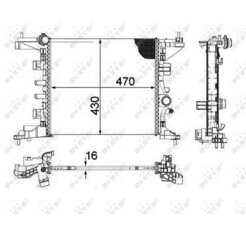Chladič, chlazení motoru NRF 58477