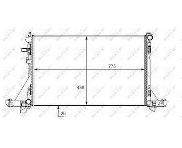 Chladič, chlazení motoru NRF 58481
