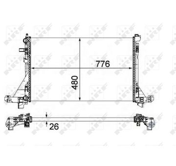 Chladič, chlazení motoru NRF 58482
