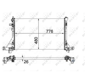 Chladič, chlazení motoru NRF 58482A