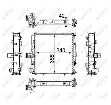 Chladič, chlazení motoru NRF 58486