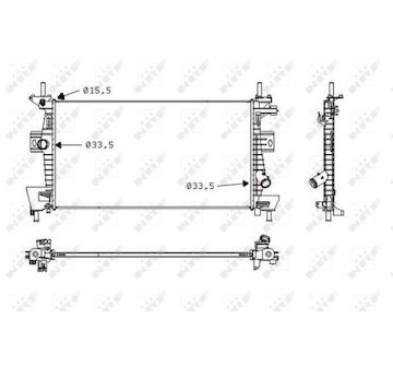 Chladič, chlazení motoru NRF 58487