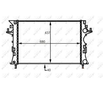 Chladič, chlazení motoru NRF 58490