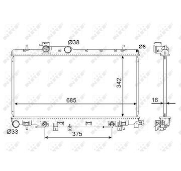 Chladič, chlazení motoru NRF 58493