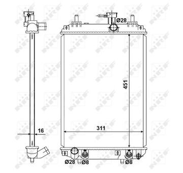 Chladič, chlazení motoru NRF 58494