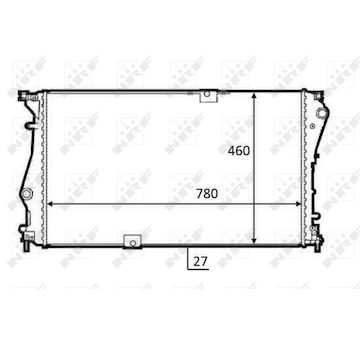 Chladič, chlazení motoru NRF 58498