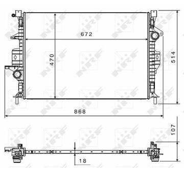 Chladič, chlazení motoru NRF 58499