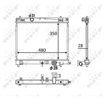 Chladič, chlazení motoru NRF 58501