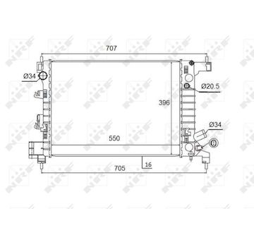 Chladič, chlazení motoru NRF 58504