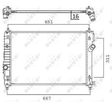 Chladič, chlazení motoru NRF 58505