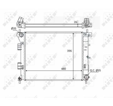 Chladič, chlazení motoru NRF 58522