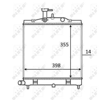Chladič, chlazení motoru NRF 58528