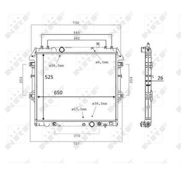 Chladič, chlazení motoru NRF 58534